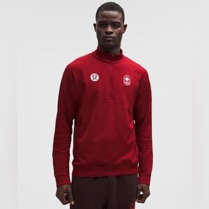 Lululemon Team Canada Men's Engineered
Warmth Half Zip COC Logo.(L) Brand New.